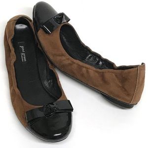 PAUL GREEN NELLIE Suede Ballet BOW Flats UK5.5 US8